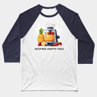 Fruit Juicer Resting Happy Face Funny Health Novelty Baseball T-Shirt